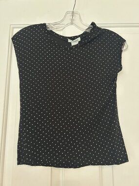 Mia Chica - Black Top Embellished with Silver Studs - Size 6X Girls